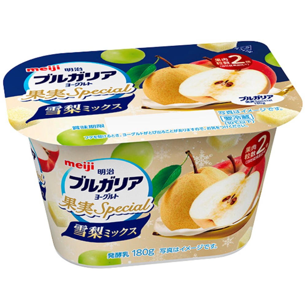 ブルガリアヨーグルト 果実Special 雪梨ミックス 180g×12個 セット 明治 meiji まとめ買い 乳酸菌 フルーツヨーグルト 新商品