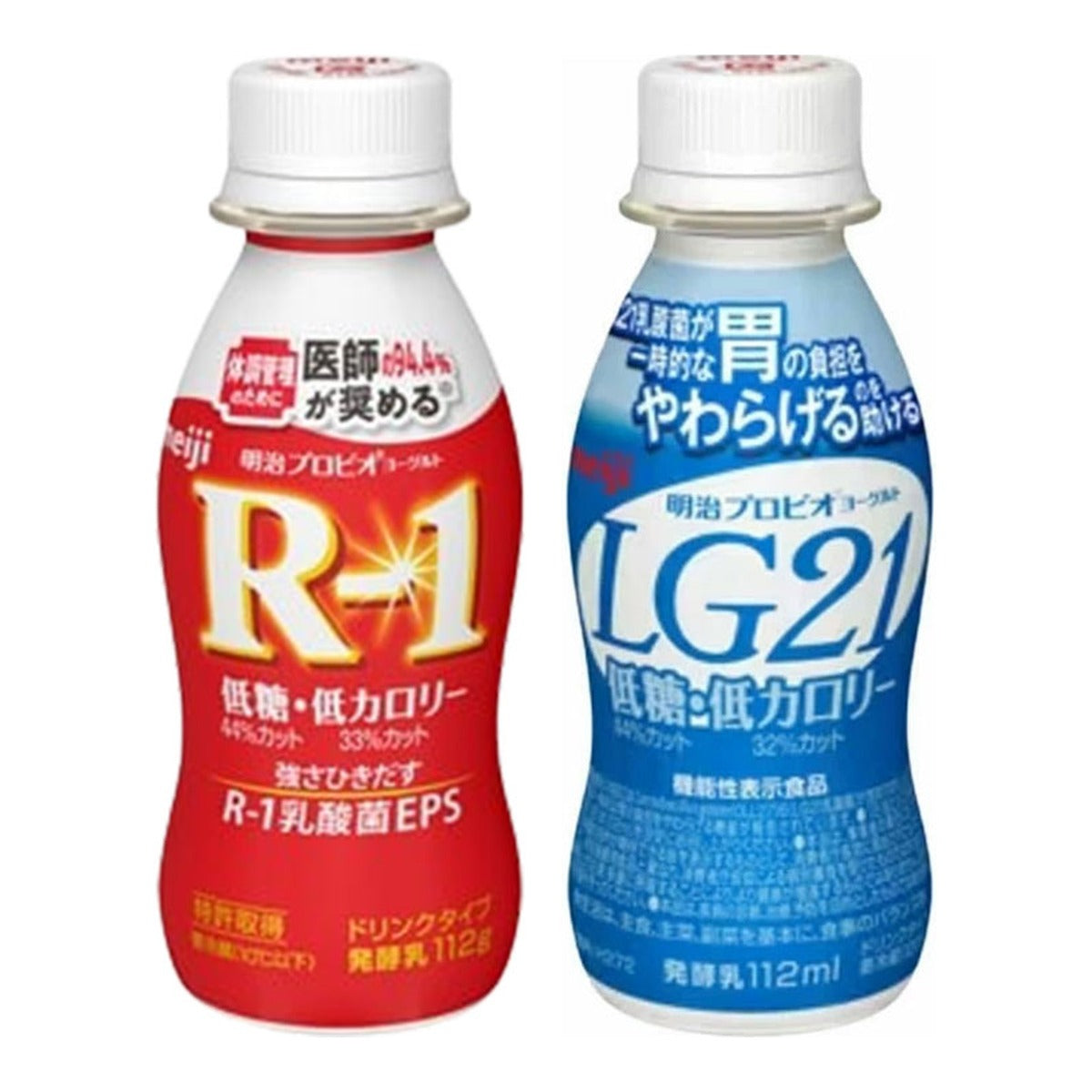 明治ヨーグルトドリンク「R-1低糖低カロリー」「LG21低糖・低カロリー」 2種類セット各12(24本入り)