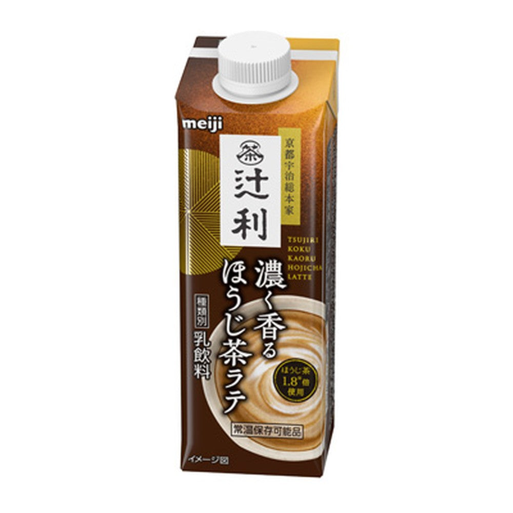 辻利 濃く香るほうじ茶ラテ 210ml×24本セット 明治 meiji ほうじ茶ラテ まとめ買い 新商品