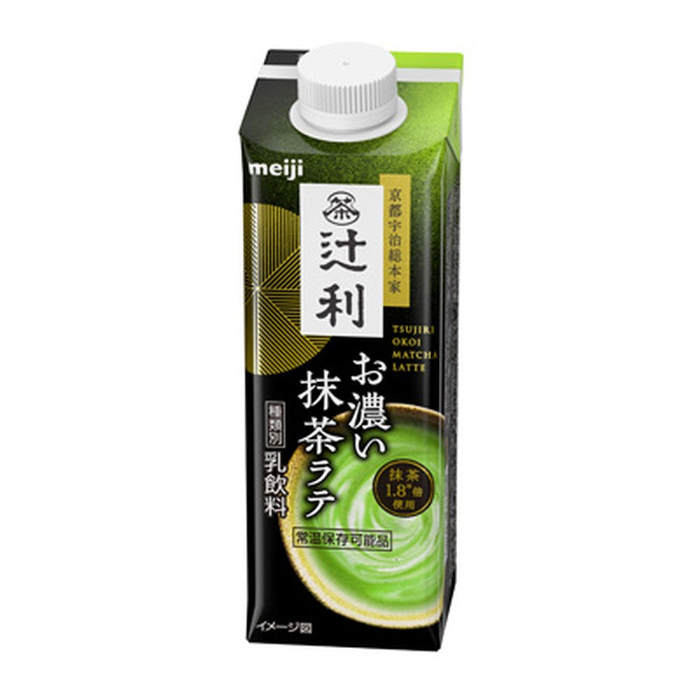 辻利 お濃い抹茶ラテ 210ml×12本セット 明治 meiji 抹茶ラテ まとめ買い