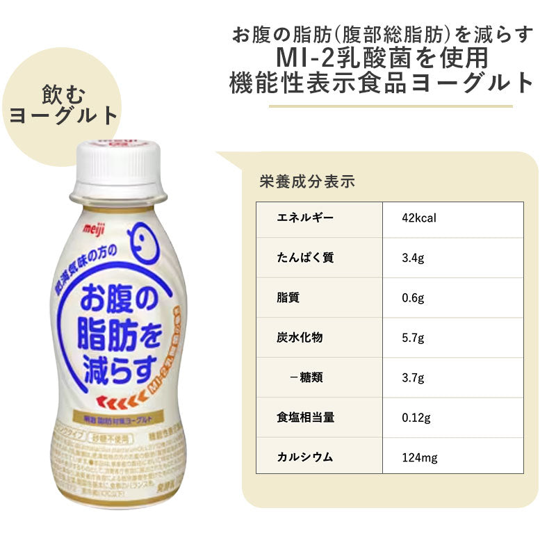 脂肪対策ヨーグルト 112ml×24本 セット【本州送料無料】機能性表示食品　脂肪対策　お腹の脂肪　肥満対策　飲むヨーグルト まとめ買い 明治 meiji プロビオヨーグルト